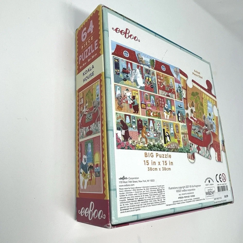 Lot of 2 Puzzles Peppa Pig Floor Puzzle + eeBoo Koala House 64‎ piece Puzzle - Picture 7 of 7